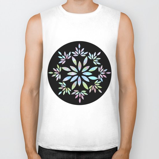 flower 3 Biker Tank