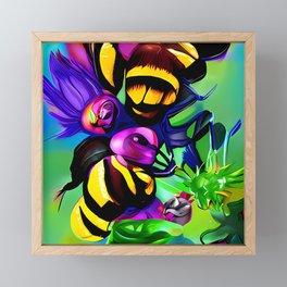 Abstract AI Generative art - Pollinate 2 Framed Mini Art Print