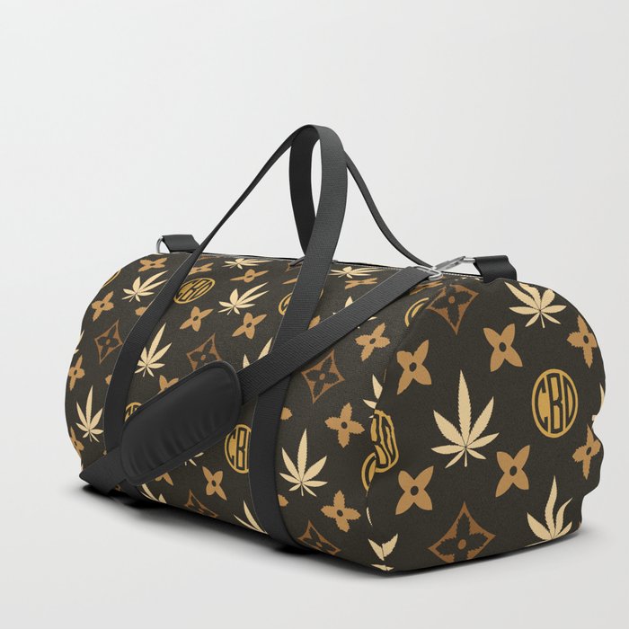 Marijuana tile pattern. Digital Illustration background Duffle Bag