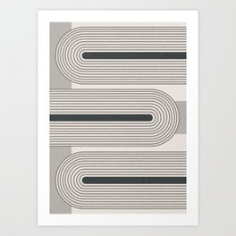 Geometric Mid Century Abstract Shapes 3 Art Print