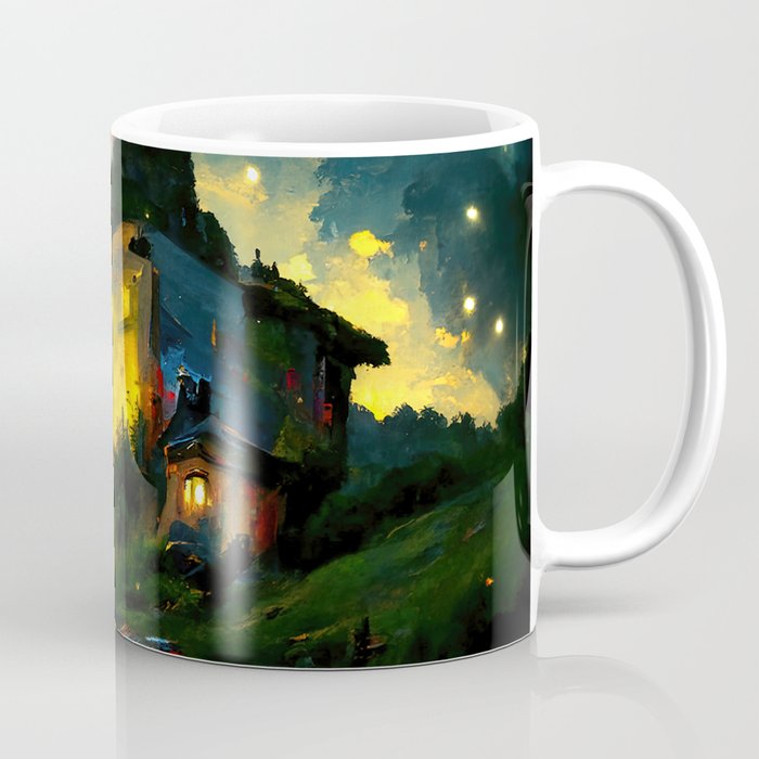A fairy landscape, a magical night Coffee Mug