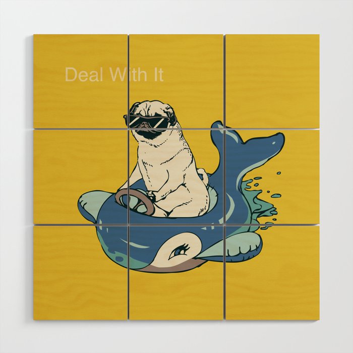 Deal With It Wood Wall Art