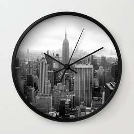 New York in B&W Wall Clock