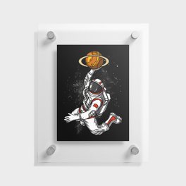 Space Astronaut Basketball Player Floating Acrylic Print