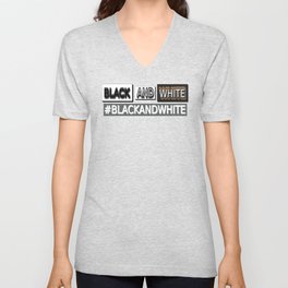 Cute Design "#BLACKANDWHITE". Buy Now V Neck T Shirt