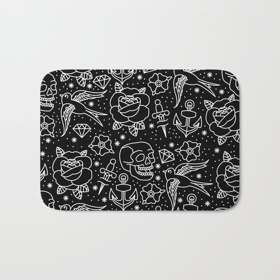 Black flash Bath Mat