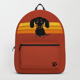 Black and Tan Dachshund | Cute Cartoon Wiener Dog Backpack