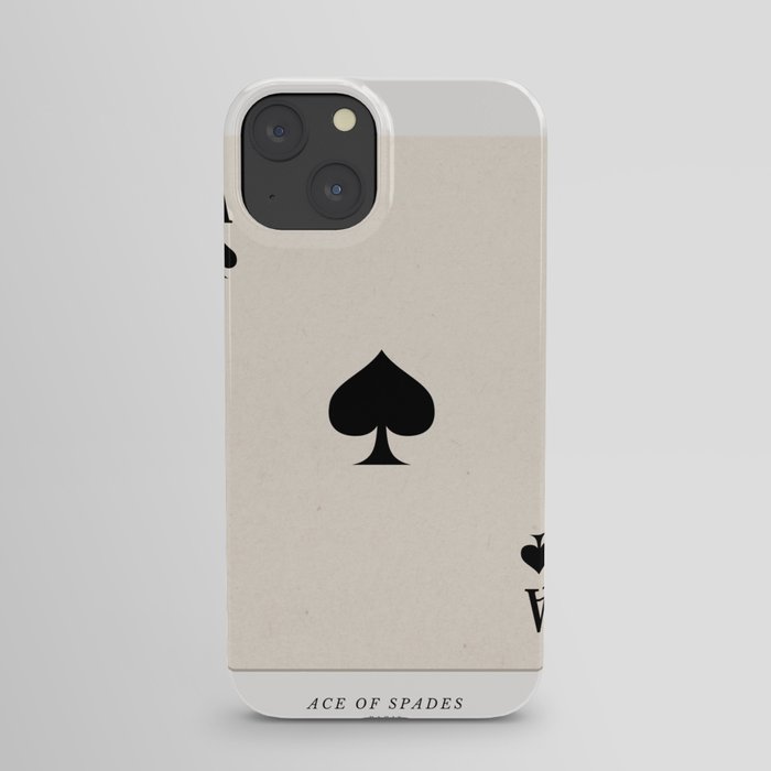 Ace of Spades Playing Card Art Print Trendy iPhone Case