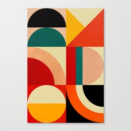 Mid Century Bauhaus Shapes 2 Canvas Print