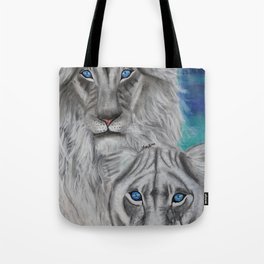 Lisa Alavi | White Lions Tote Bag