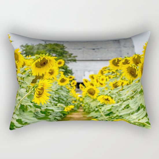 Follow the Yellow Flower Road Rectangular Pillow