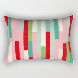 Retro Stripe Pattern - red, green, blue Rectangular Pillow