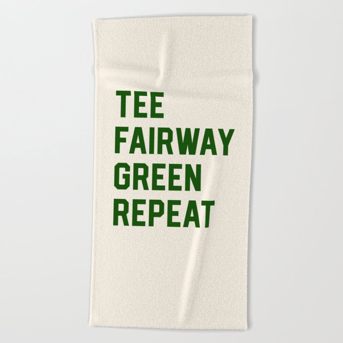 Golf Clubs Balls Cute Funny Tee Fairway Graphic Retirement Beach Towel