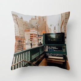 NYC subway Throw Pillow
