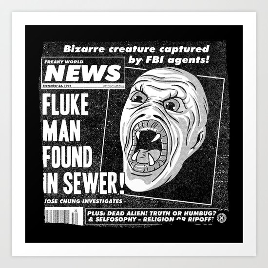 Freaky World News Art Print