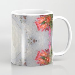 Red Tube Flower Mandala (8 Corners) Coffee Mug