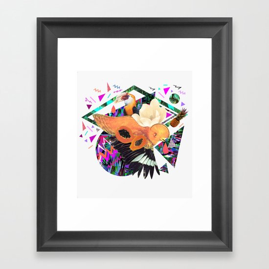 PAPAYA by Carboardcities and Kris tate Framed Art Print