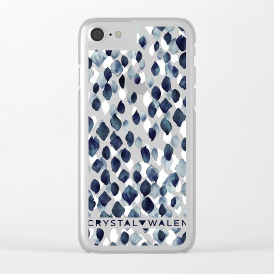 Indigo Rain Clear iPhone Case