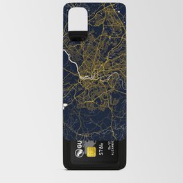 Bristol City Map of England - Gold Art Deco Android Card Case