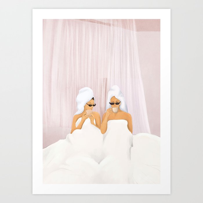 Morning with a friend Art Print