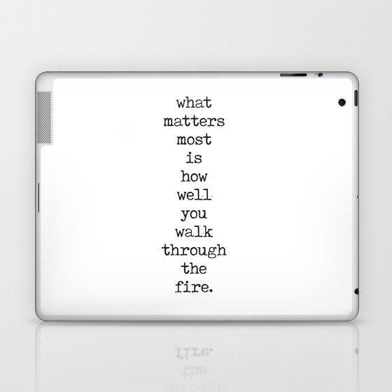 What matters most- Charles Bukowski Quote - Literature - Typewriter Print 1 Laptop & iPad Skin
