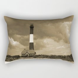 Fire Island Light In Sepia Rectangular Pillow