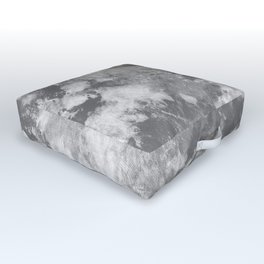 Grey Tie Dye Abstract Pattern Outdoor Floor Cushion