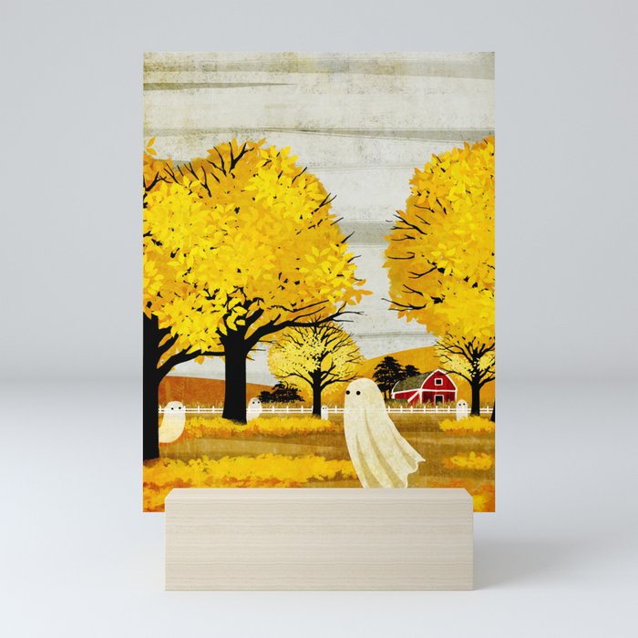 Golden Leaves Mini Art Print