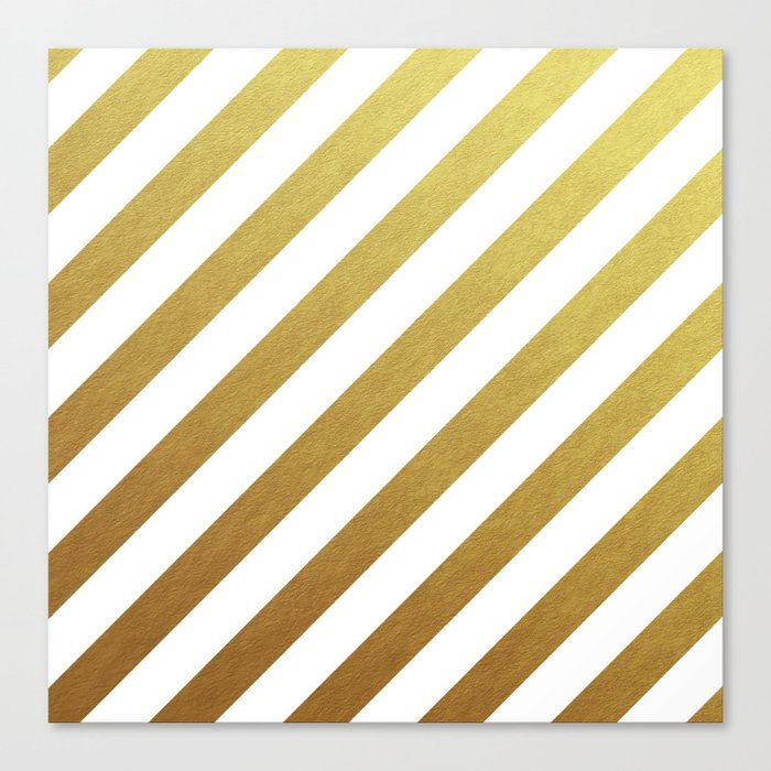 diagonal - gold  Canvas Print