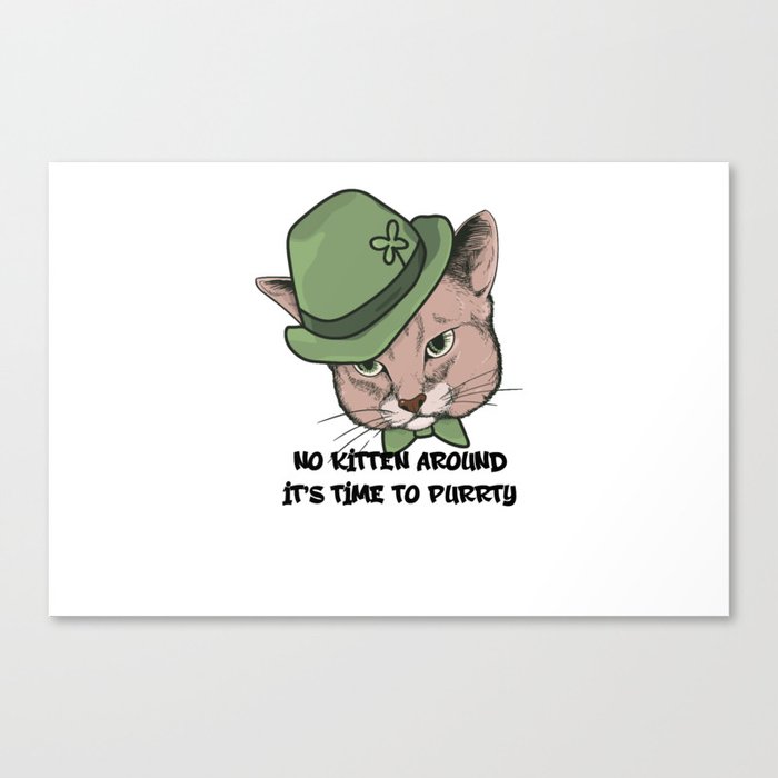 Time to Purrty! Canvas Print