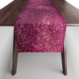 Abstract Purple Lilac Pink Burgundy Fashion Glitter Nebula Table Runner