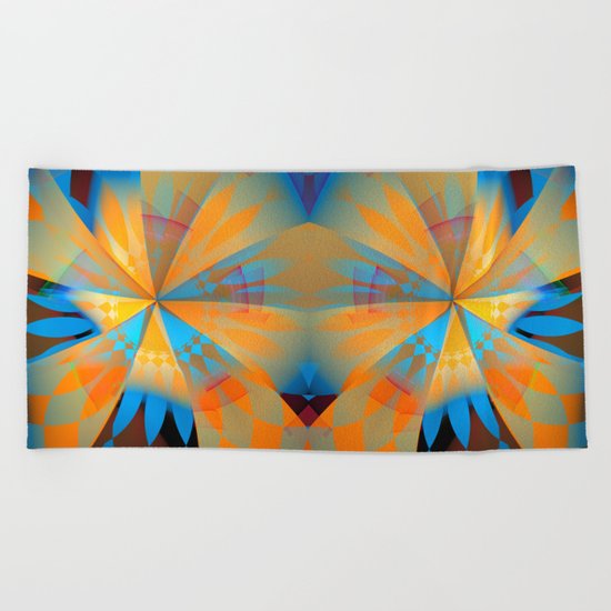 Thinking of a blue sky and the summer sun Beach Towel
