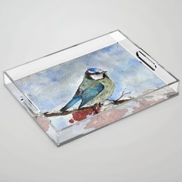 Frosty Bird Acrylic Tray