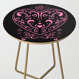 Ornamental Valentine's Day Heart Side Table