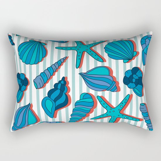 summer time blue Rectangular Pillow