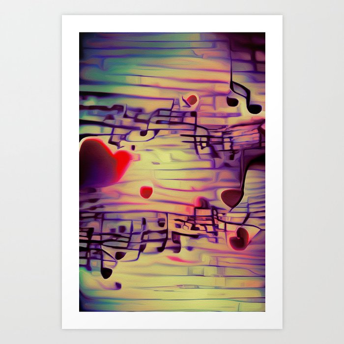 Music Makes My Heart Sing Art Print