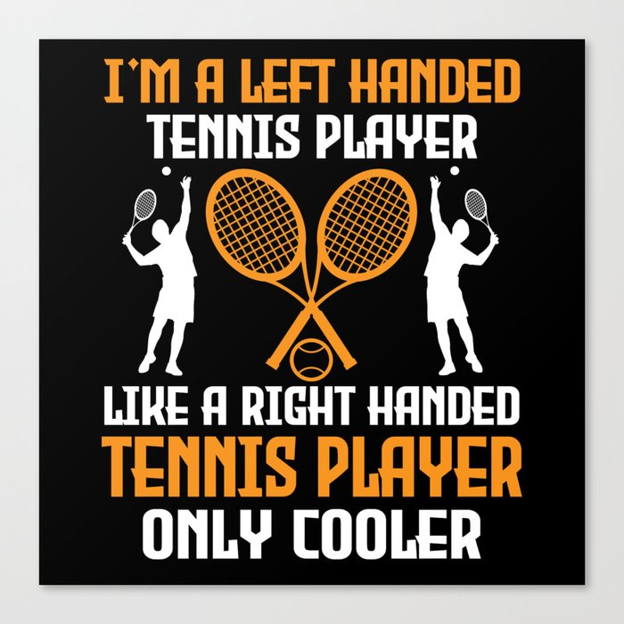 Left-handed Tennis Player Canvas Print