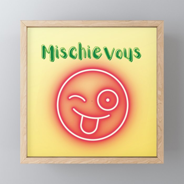 Mischievous Framed Mini Art Print