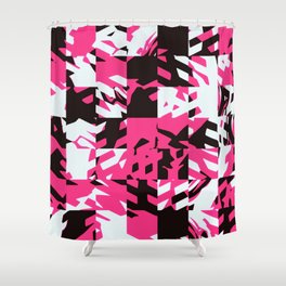 Pink Digital Abstract Shower Curtain