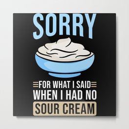 Sour Cream Metal Print