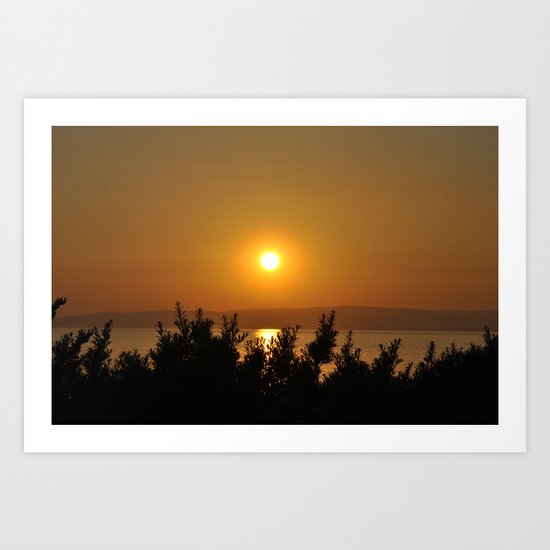 the sunset Art Print