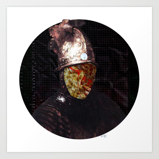 Rembrantds Golden Helmet Collage 1 Art Print