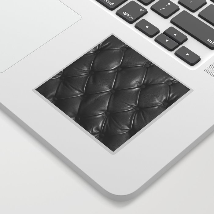 pattern of black genuine leather texture using as background Sticker