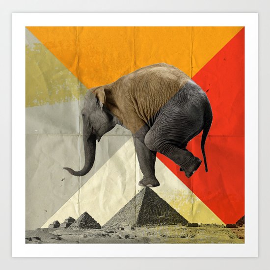 Balance of the pyramids Art Print