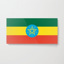 flag of Ethiopia-ኢትዮጵያ, የኢትዮጵያ ,Amharic,  Ethiopian, Addis Ababa. Metal Print | Sahara, Hornofafrica, Graphicdesign, Africa, Oromo, Adama, Amhara, Addisababa, Dorze, Amharic 