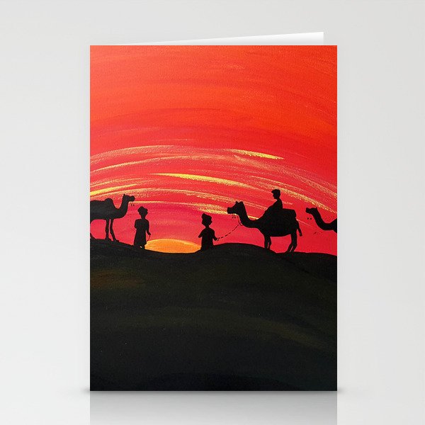 Dubai Landscape Painting Stationery Cards By Manjiri Bhave Society6