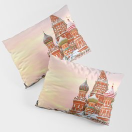 Snowy St. Basil's Cathedral Pillow Sham