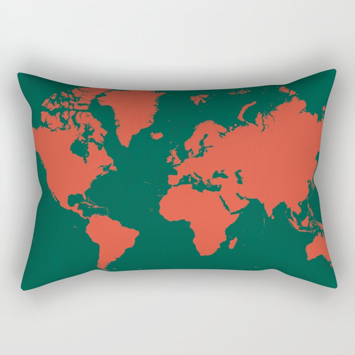 Metropolis (red and green) Rectangular Pillow