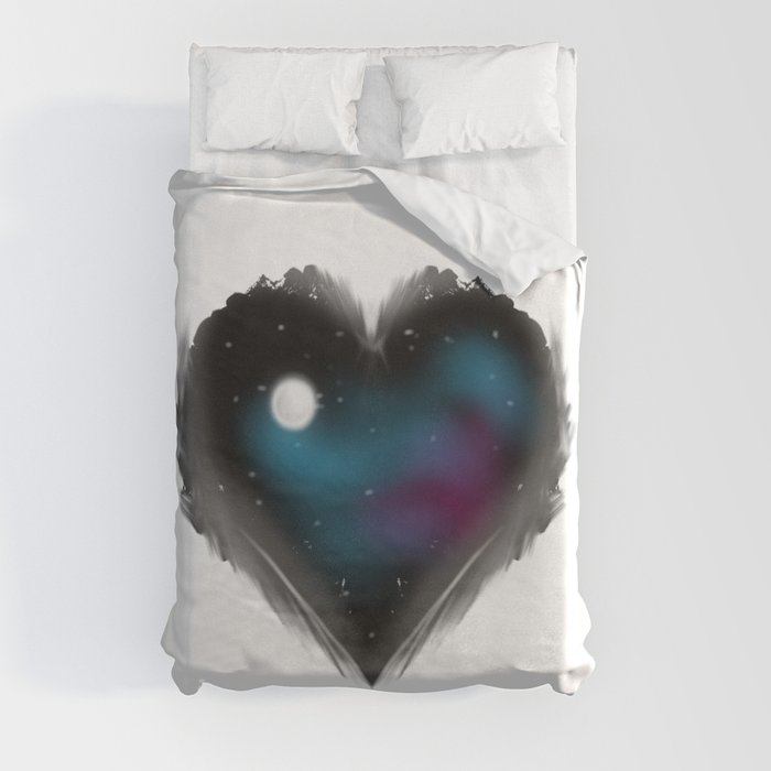 Galaxy Heart Duvet Cover
