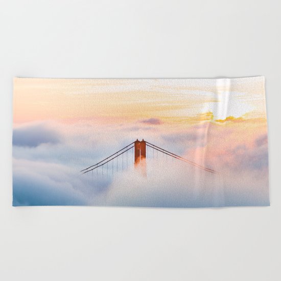 Golden Gate Bridge at Sunrise from Hawk Hill - San Francisco, California Beach Towel
